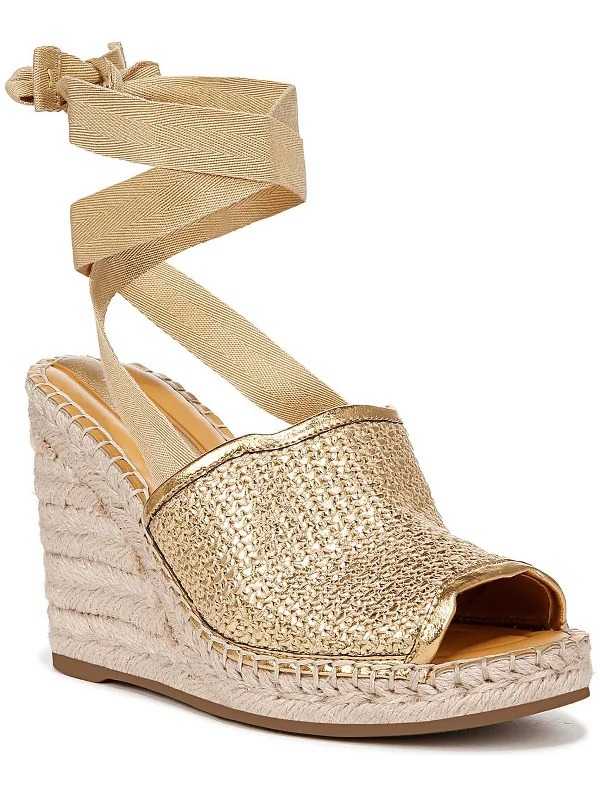 Weekend Savings Spectacular Womens Cushioned Footbed Man Made Wedge Sandals