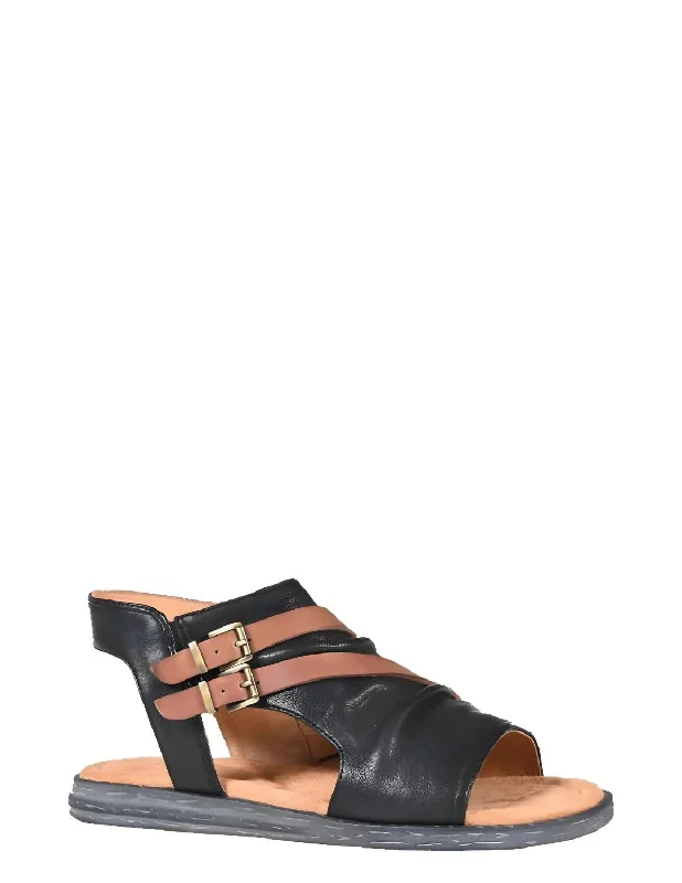 Great Bargain Women's Edy Sandal In Black/cuoio
