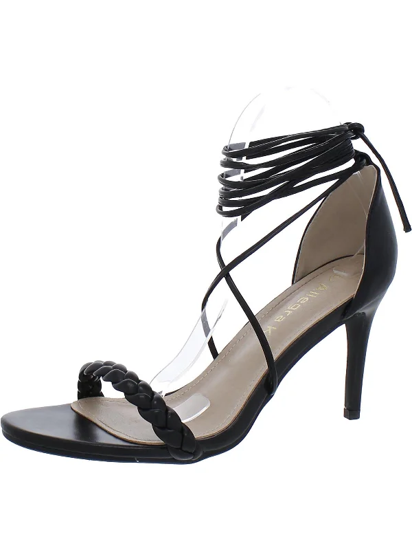 Weekend Deal Womens Faux Leather Ankle Heels