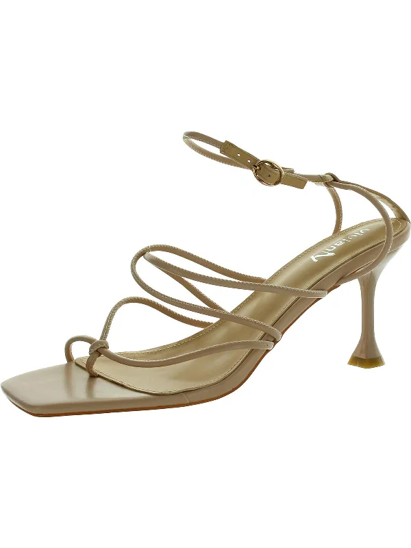 Extra Savings Womens Faux Leather Ankle Strap Heels