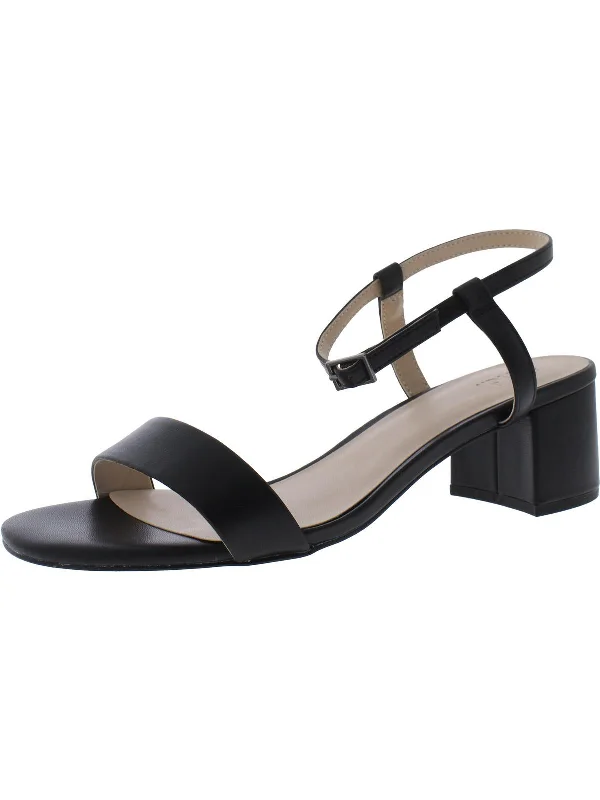 Low Prices Womens Faux Leather Ankle Strap Heels