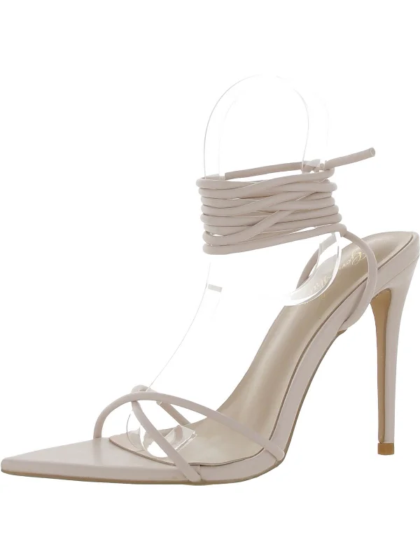 Savings Galore Womens Faux Leather Dressy Strappy Sandals