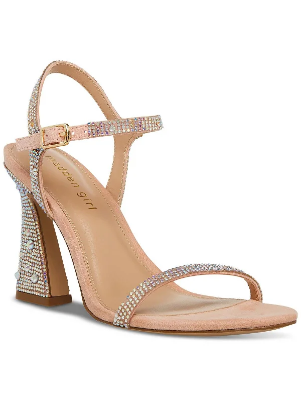 Clearance Items Womens Faux Leather Rhinestone Ankle Strap
