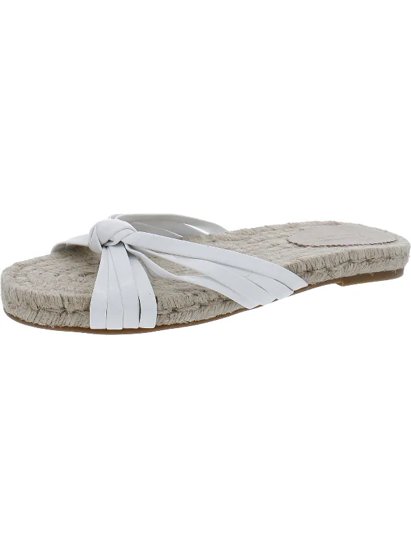 Price Reduction Womens Faux Leather Slip On Espadrilles