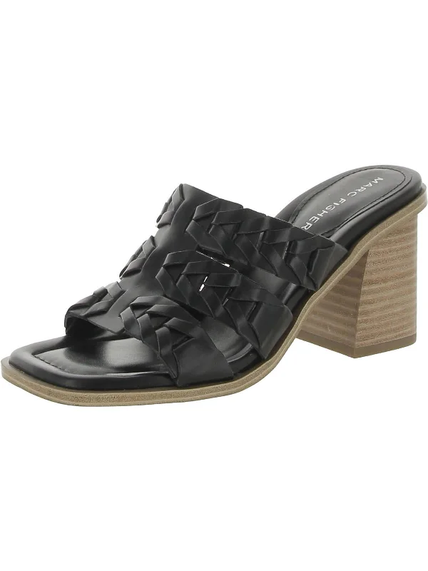 Time-Limited Offer Womens Faux Leather Slip-On Heels
