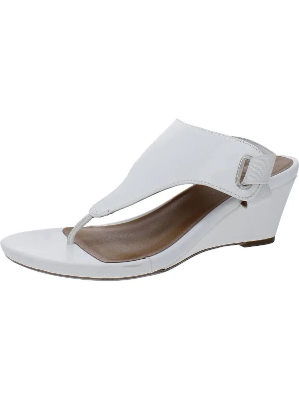 Sale Event Womens Faux Leather T-Strap Slingback Sandals