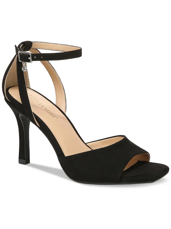 The Best Deal Womens Faux Suede Ankle Strap Heels