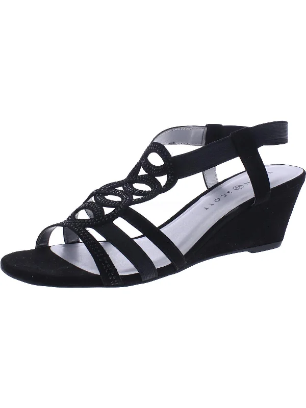 The Best Prices Womens Faux Suede Slingback Wedge Sandals