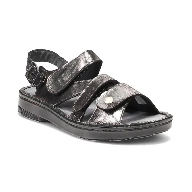 Members Only Women's Fleur Sandal In Metallic Onyx