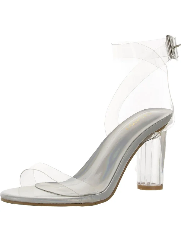 Blowout Deals Womens Iridescent Ankle Wrap Heels