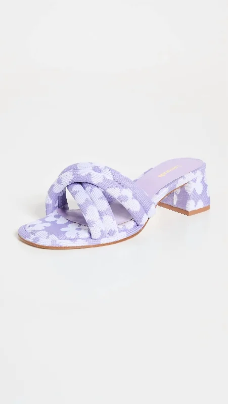 Weekend Offers That Sizzle Women's Laguna Floral Knit Sandal In Lilac