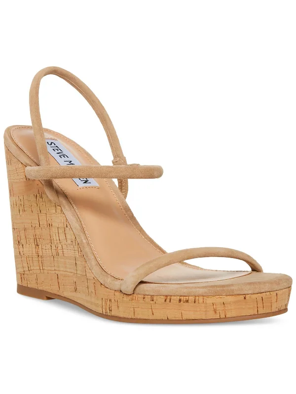 Crazy Deal Womens Leather Almond Toe Platform Sandals