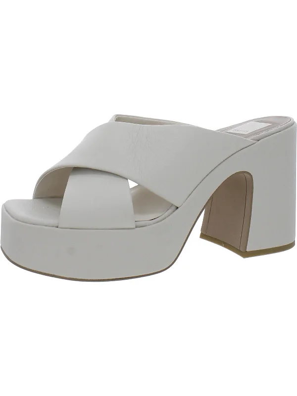 Weekend Flash Sale Womens Leather Block Heel