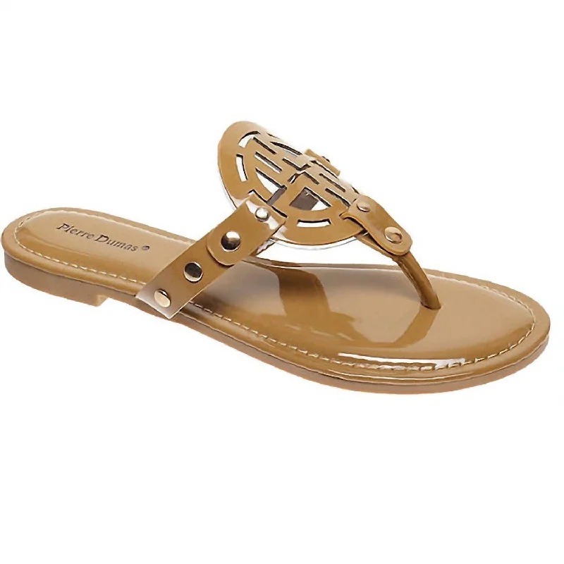 Weekend Offers That Shine Women's Medallion Sandals In Mocha Patent