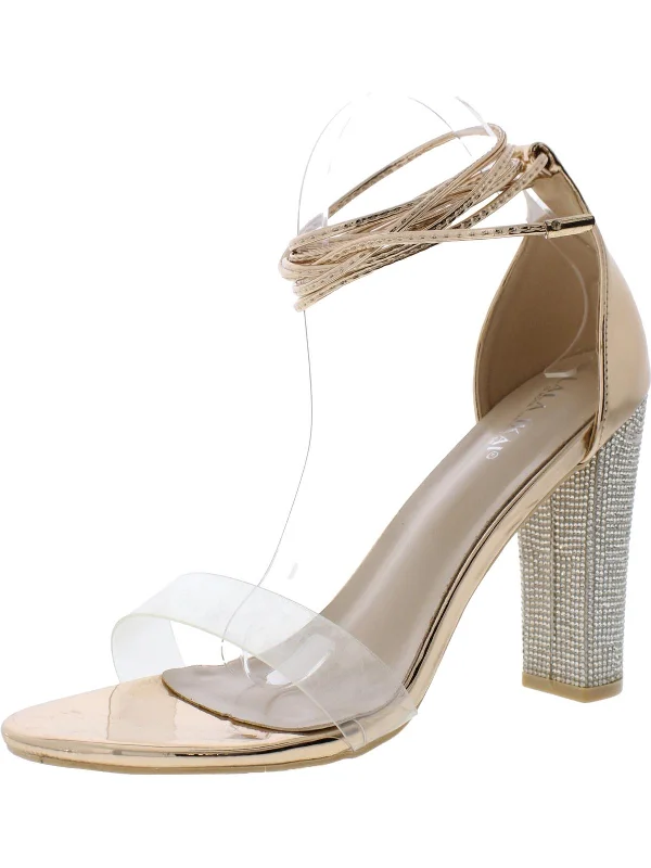 Super Sale Womens Metallic Rhinestone Heels