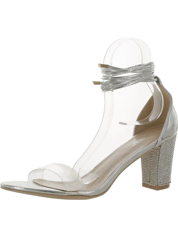Price Rollback Womens Mirrored Rhinestone Heels