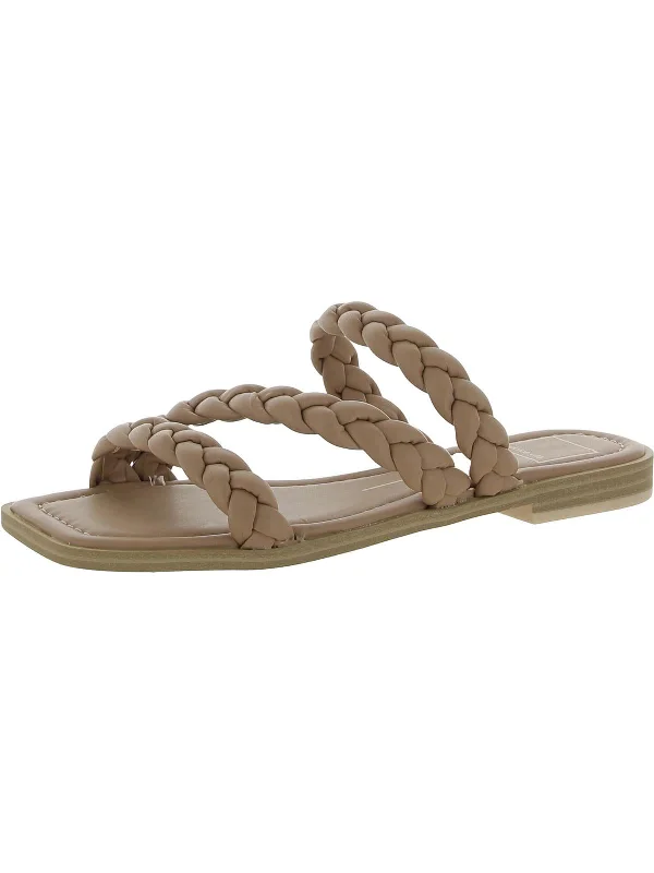 Weekend Savings Spectacle Womens Open Toe Flats Slide Sandals