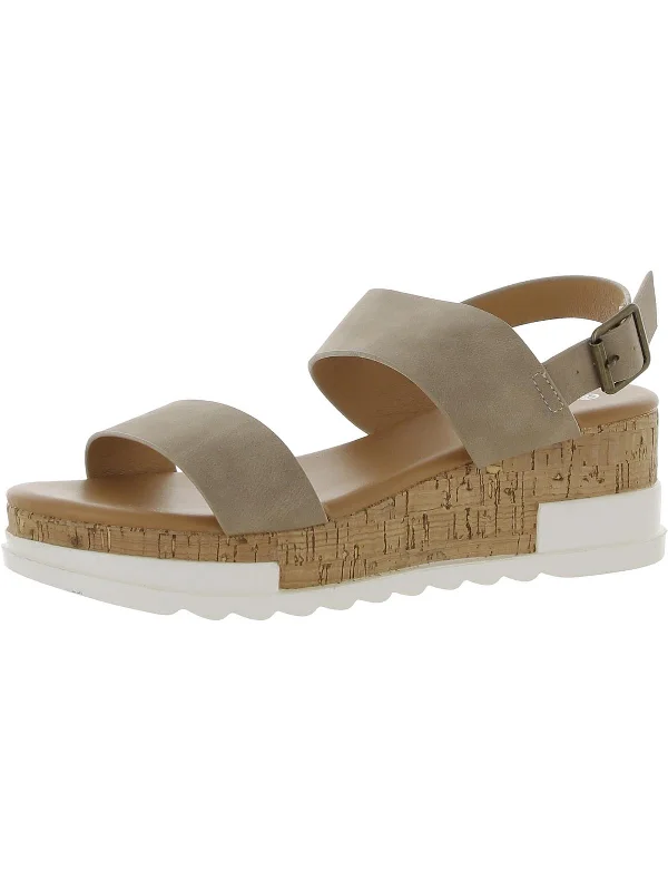 Price Rollback Womens Open Toe Strappy Wedge Sandals