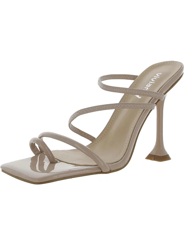 Now or Never Womens Patent Slip-On Heels