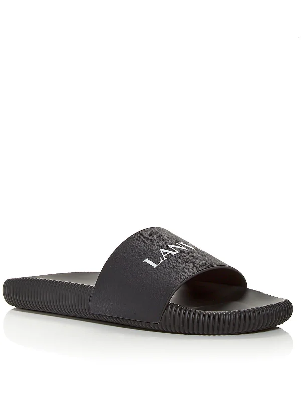 The Best Prices Womens Pebbled Manmade Slide Sandals