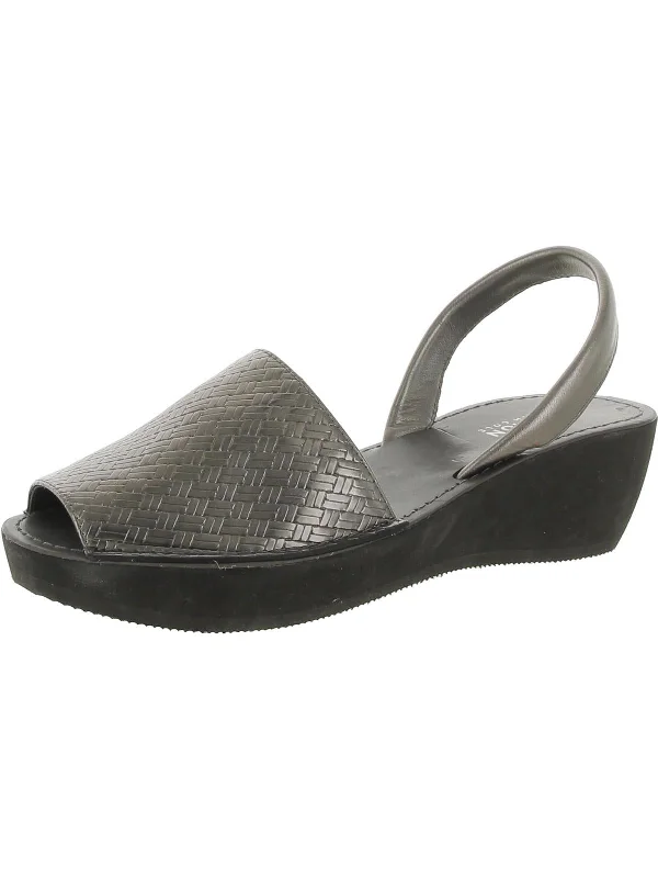 Don't Miss Out Womens Peep Toe Wedge Slingback Sandals