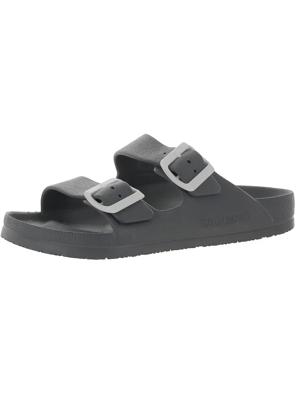 New Deals Womens Slip-On Footbed Slide Sandals
