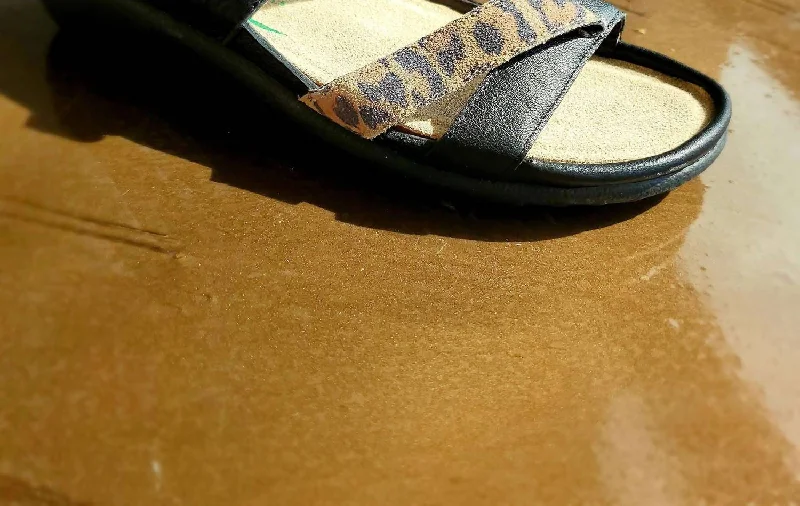 Weekend Specials to Cherish Women's Tariana Sandal In Soft Black/cheetah Suede