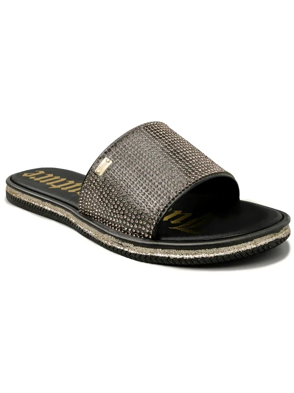 Don't Delay Yummy Womens Embellished Casual Slide Sandals