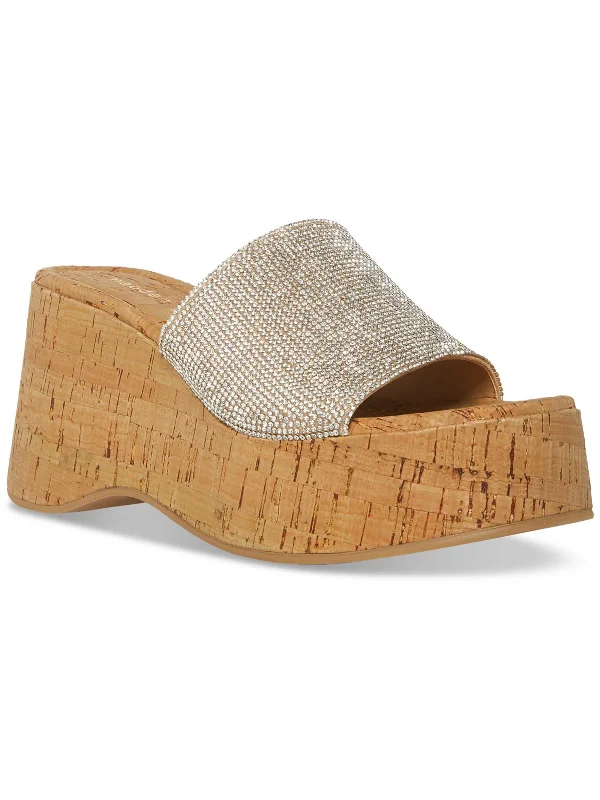 Weekend Wonders Await! Zahara-R Womens Slip On Dressy Wedge Sandals