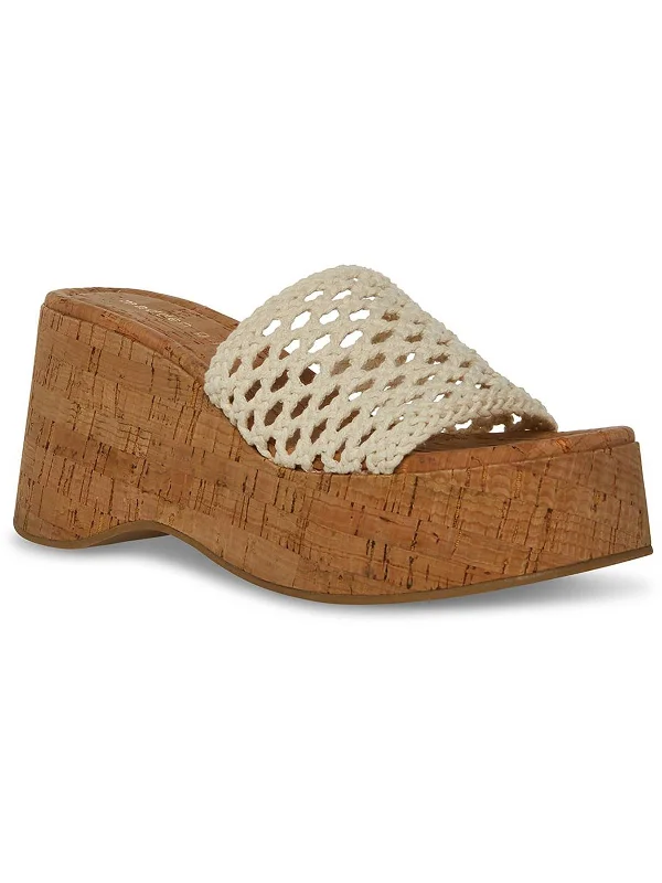 Daily Special ZAHARRA Womens Square toe Wedge Wedge Sandals