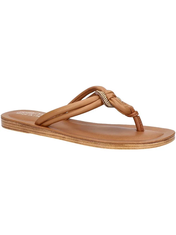 Last Chance Zev Womens Faux Leather Slip On Slide Sandals