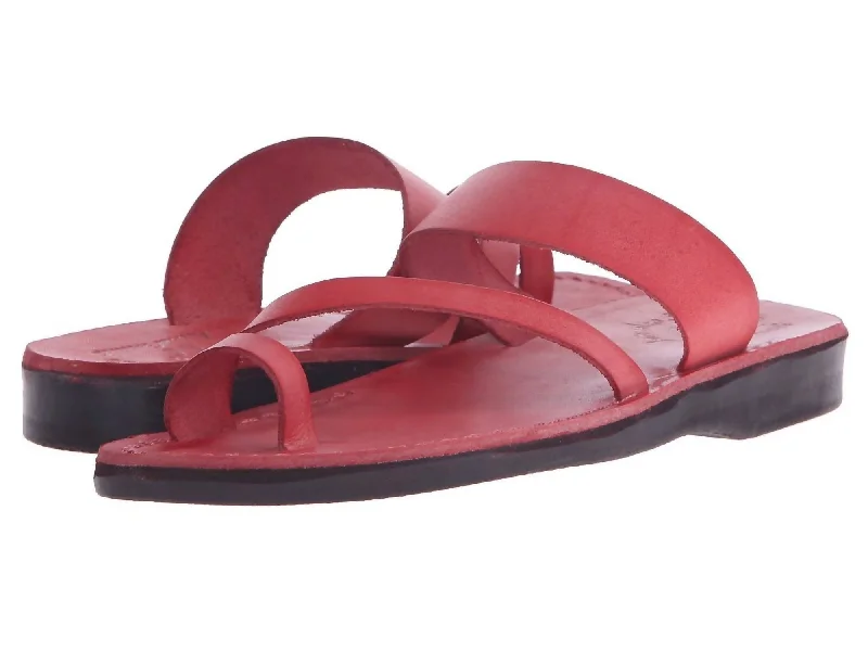 Don't Delay Zohar Slide Sandal In Red