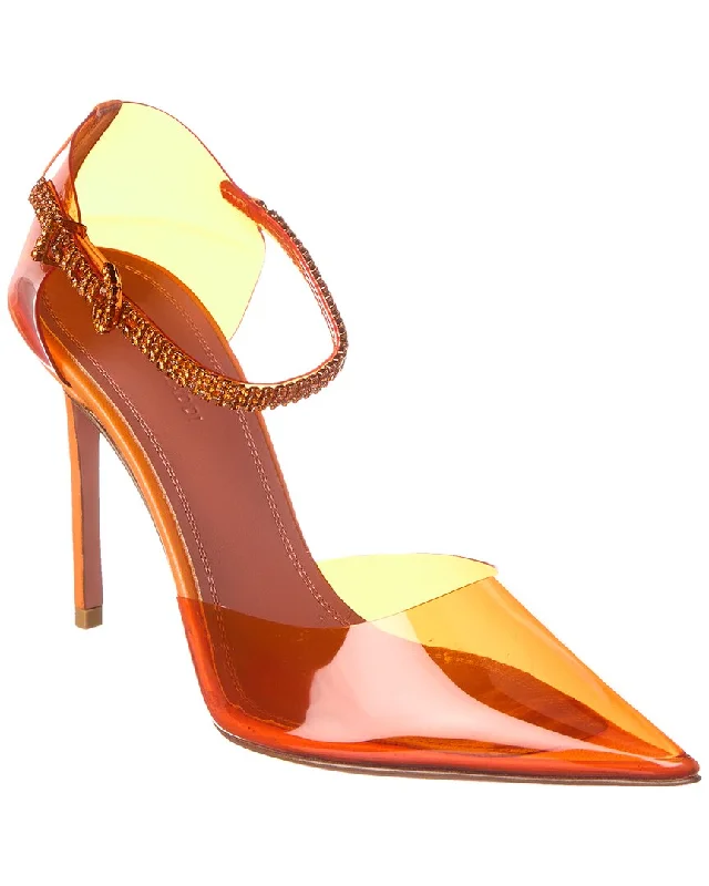 Savings Event AMINA MUADDI Ursina Glass 105 Vinyl & Leather Pump