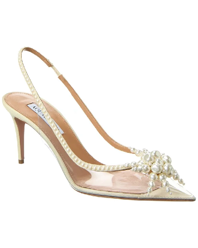 Weekend Shopping Bliss Aquazzura Vendome 75 Grosgrain & Vinyl Slingback Pump