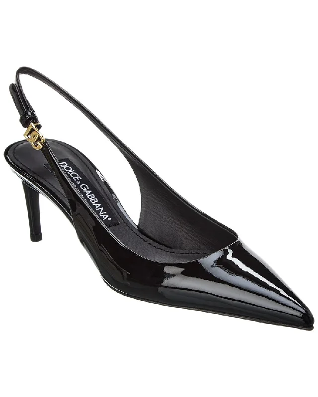 Today’s Deal Dolce & Gabbana DG Logo Leather Slingback Pump