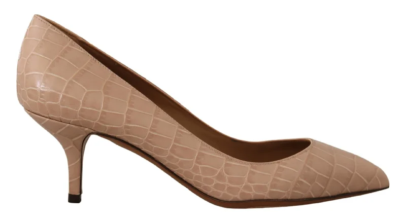 Weekend Discounts to Delight Dolce & Gabbana Elegant  Leather Women's Pumps