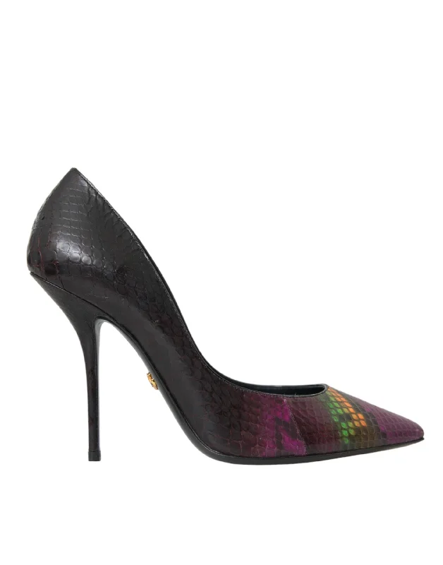 Savings Spectacular Dolce & Gabbana  Exotic Leather Heels Pumps Women's Shoes