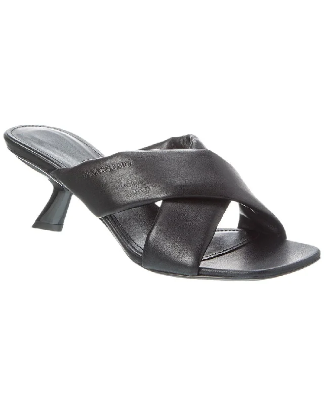 Lowest Price Ferragamo Aludra Leather Pump