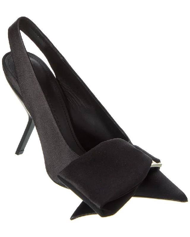 Year-End Clearance Ferragamo Erica Satin Slingback Pump
