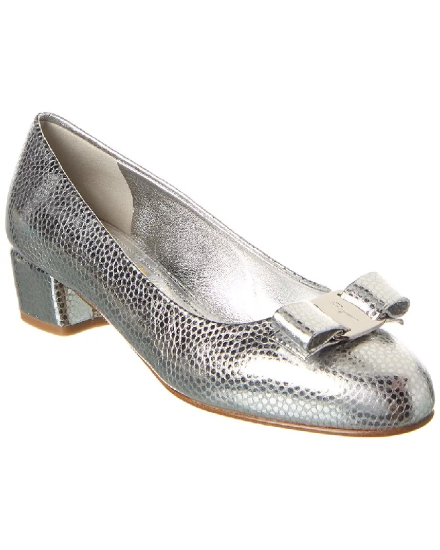 Flash Sale Ferragamo Vara Manta Leather Pump