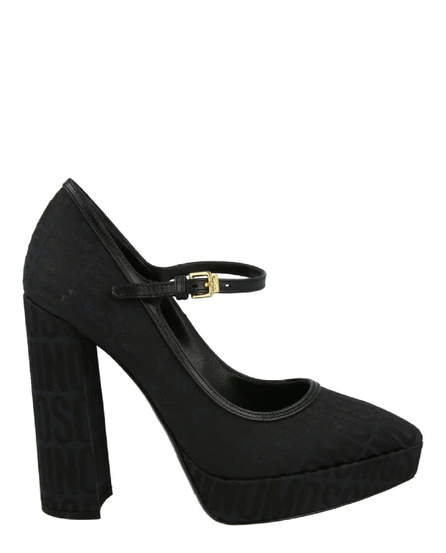 Seasonal Sale Logo Jacquard Mary Jane Pumps