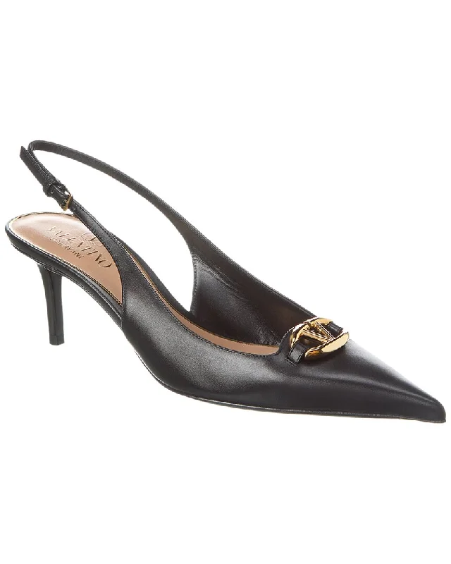 Sale Event Valentino VLogo 60 Leather Slingback Pump